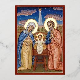 Christ der Neudämmerung Folien Feiertagskarte