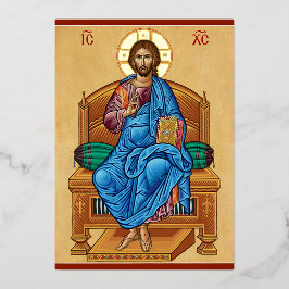 Christ enthusironisiert folien feiertagskarte