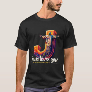 Christ-Erlöser-Statue in einem J stehend T-Shirt