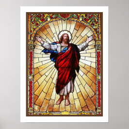 CHRIST-Fenster aus festem Glas Poster