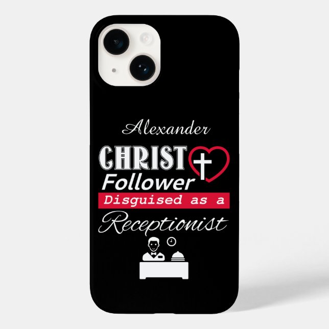 Christ Follower als Rezeptionist getarnt Case-Mate iPhone Hülle (Rückseite)