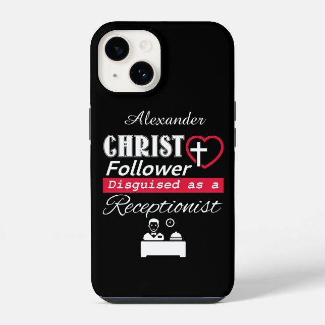 Christ Follower als Rezeptionist getarnt iPhone Hülle (Rückseite)