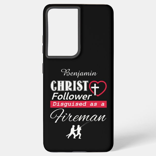 Christ Follower, getarnt als Feuerwehrmann Christl Samsung Galaxy Hülle (Rückseite)
