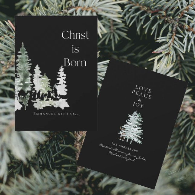 Christ Geboren Christliche Krippe Black (Von Creator hochgeladen)