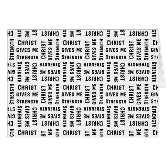 Christ gibt mir Kraft Parakaleo Note Karte (Vorderseite (Horizontal))