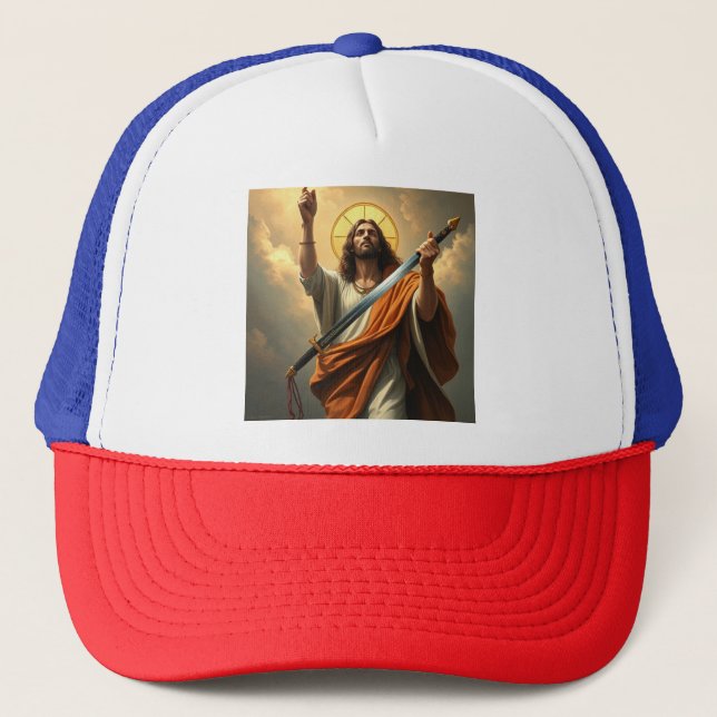 Christ gibt Trucker Hat zurück Truckerkappe (Vorderseite)