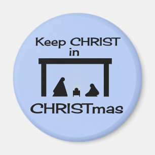 CHRIST in CHRISTmas-Magneten behalten Magnet