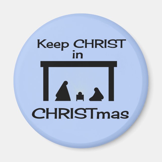 CHRIST in CHRISTmas-Magneten behalten Magnet (Vorne)