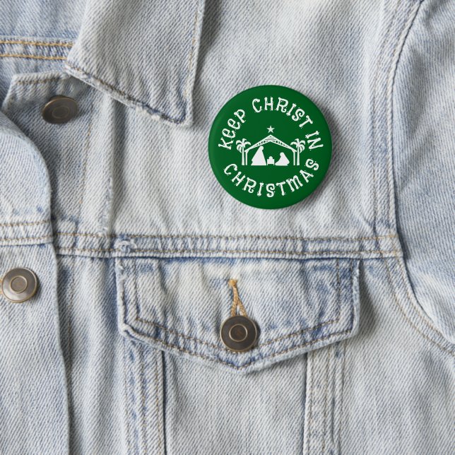 CHRIST IN CHRISTMAS Nativity Button behalten (Beispiel)