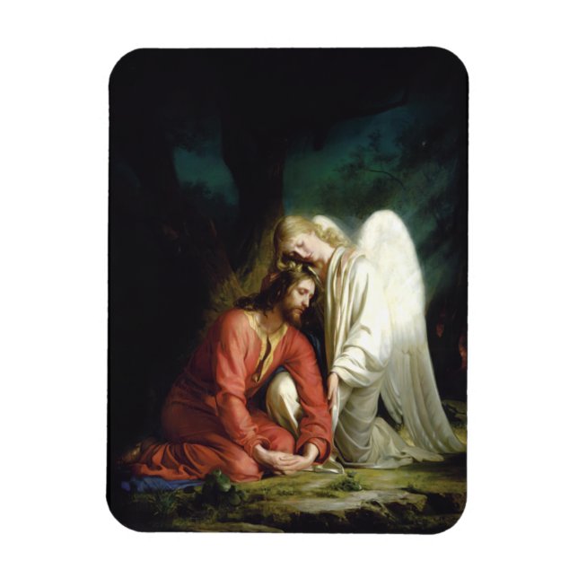 Christ in Gethsemane von Carl Bloch, Religiös Magnet (Vertikal)