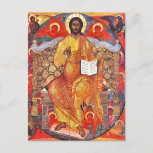 Christ in Glory Orthodox Christliches Symbol Postkarte