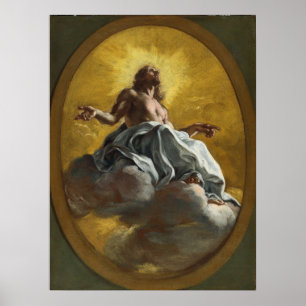 Christ in Glory von Giovanni Battista Gaulli Poster