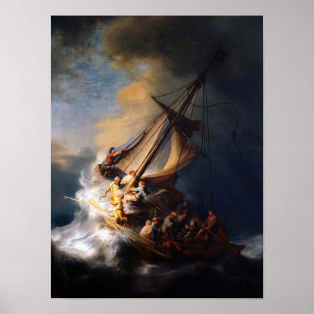 Christ in the Storm on the Sea of Galilee, 1633 Poster (Vorne)