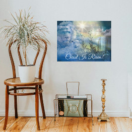 Christ ist Christlicher Lion Lamb Oster. Poster