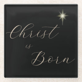 Christ ist Geboren Weihnachten Star Simple Modern  Glasuntersetzer