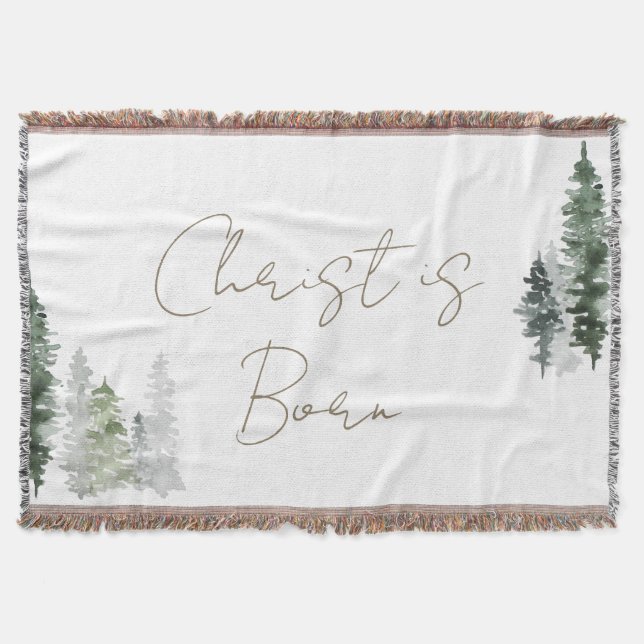 Christ ist Geborene Waldbaumen Decke (Vorderseite)
