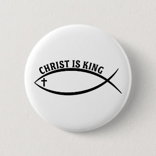 Christ ist King Button