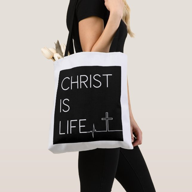 Christ ist Life Heartbeat Line und Cross (Von Nahem)