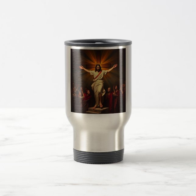 Christ ist Risen Travel Mug Reisebecher (Mittel)