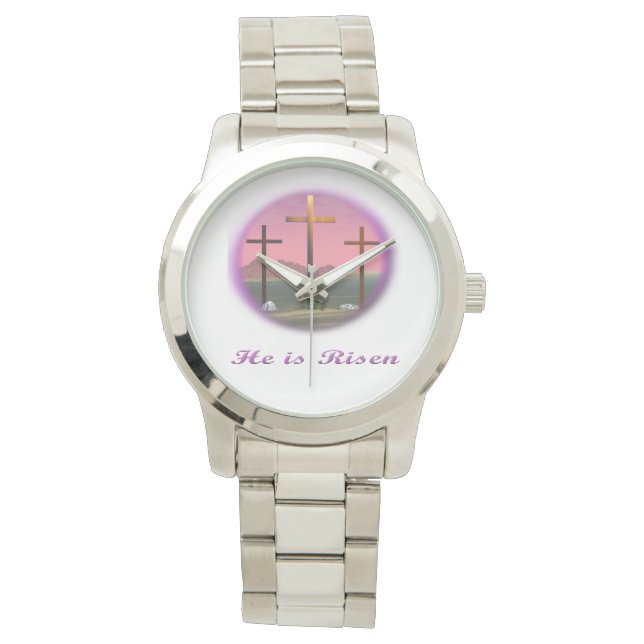 Christ ist Risen Watch Armbanduhr (Vorderseite)