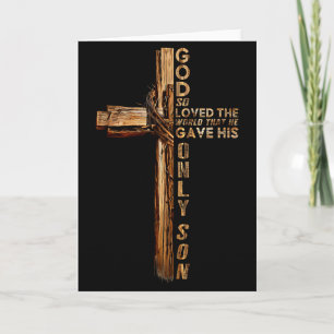 Christ Kreuz Christlich Johannes 3 16 Gott hat so Karte