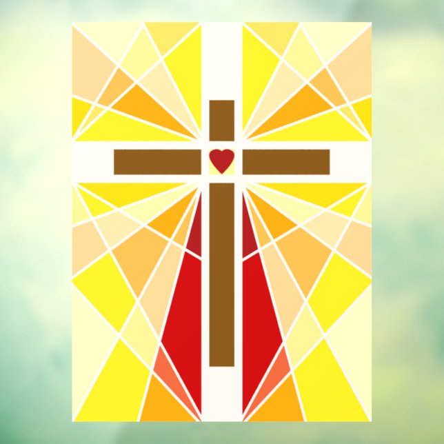 Christ-Kreuz Fensteraufkleber (Blatt 3)