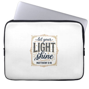 Christ, lass dein Licht scheinen, Matthäus 5:16 De Laptopschutzhülle