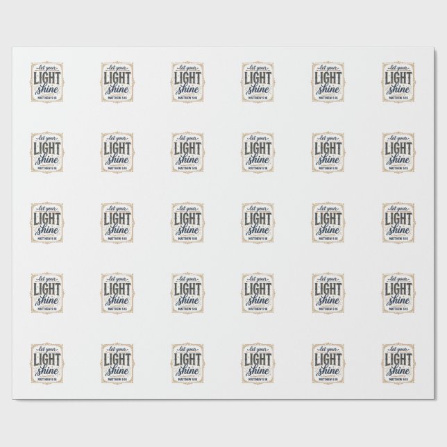 Christ, lass dein Licht scheinen Matthäus 5_16 Des Geschenkpapier (Flach)