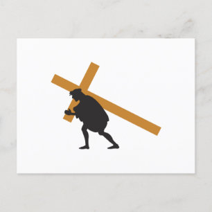 Christ mit Kreuz Feiertagspostkarte