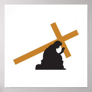 Christ mit Kreuz Poster