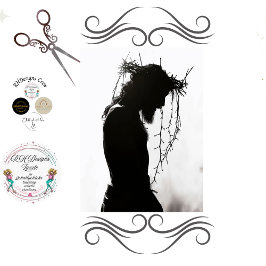 Christ mit Krone von Thorns Decoupage Seidenpapier