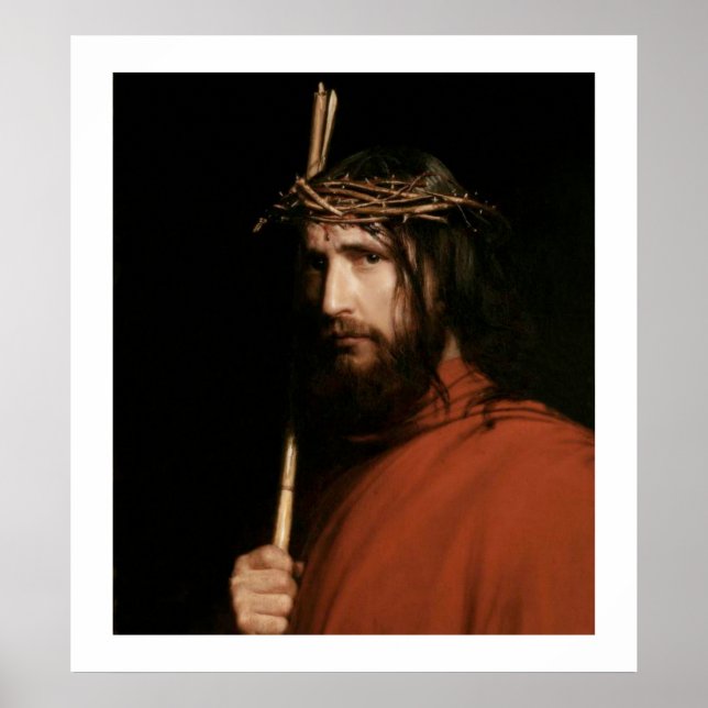 Christ mit Thorns von Carl Bloch. Fine Art Print Poster (Vorne)