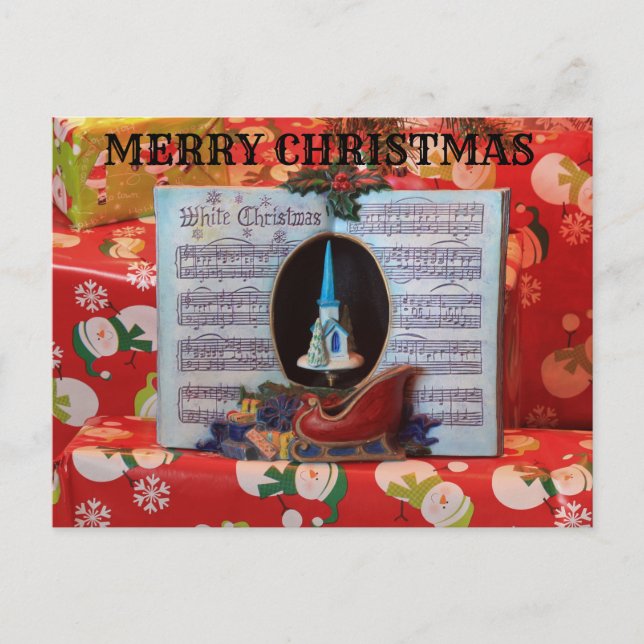 Christ Music Box Post Card Postkarte (Vorderseite)