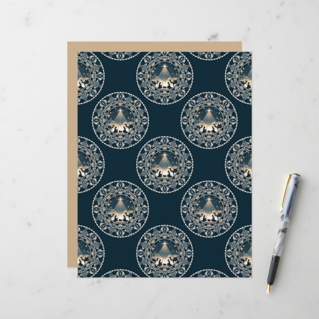 Christ Nativity Star von Wonder Polka Dot Mandala (Vorderseite/Rückseite Beispiel)