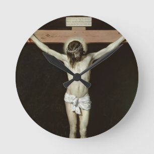 Christ on the Cross, c.1630 Runde Wanduhr