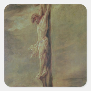 Christ on the Cross, c.1646 Quadratischer Aufkleber