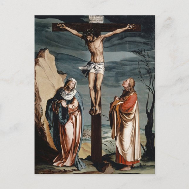 Christ on the Cross von Jacob Clauser Workshop Postkarte (Vorderseite)
