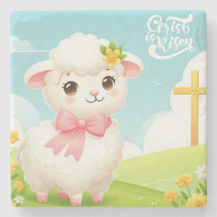 Christ/Ostern/Lamm/Kreuz Steinuntersetzer