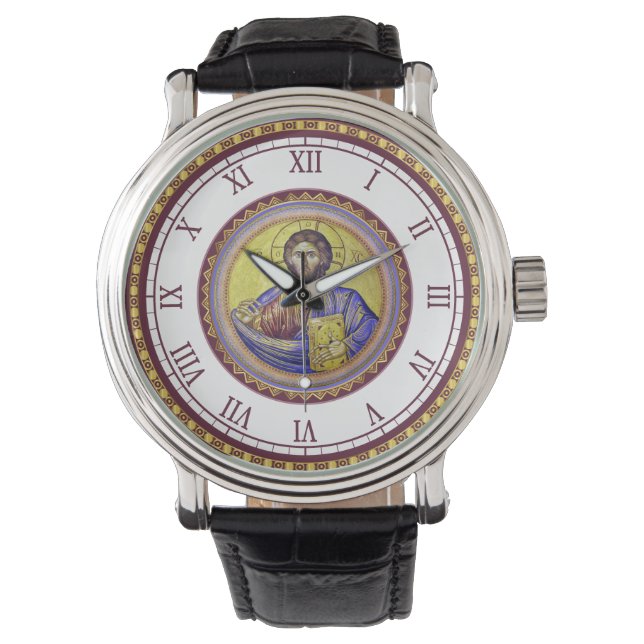 Christ Pantocrator Armbanduhr (Vorderseite)