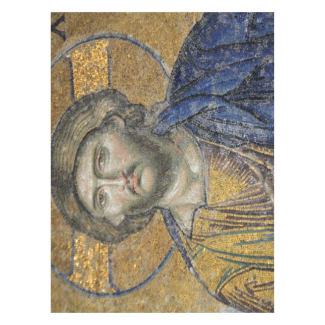 Christ Pantocrator Mosaic Iconic Religious Roman A Tischdecke (Vorderseite)