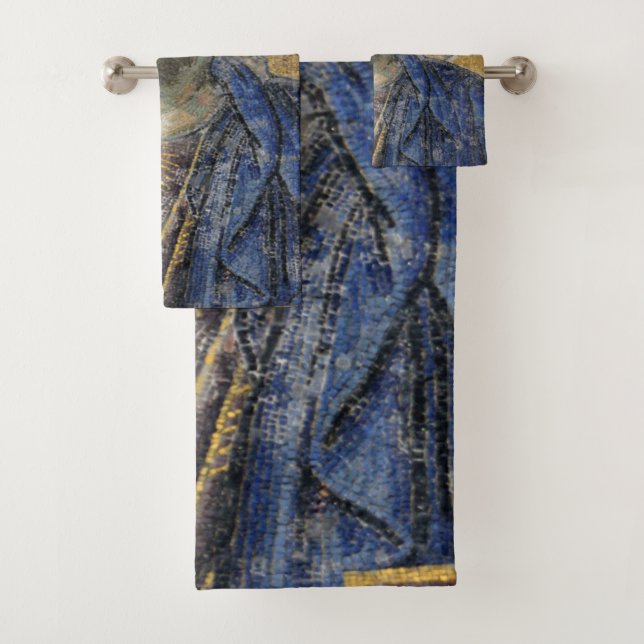 Christ Pantocrator Mosiac Iconic Religious Roman A Badhandtuch Set (Insitu)