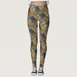 Christ Pantocrator Mosiac Iconic Religious Roman A Leggings