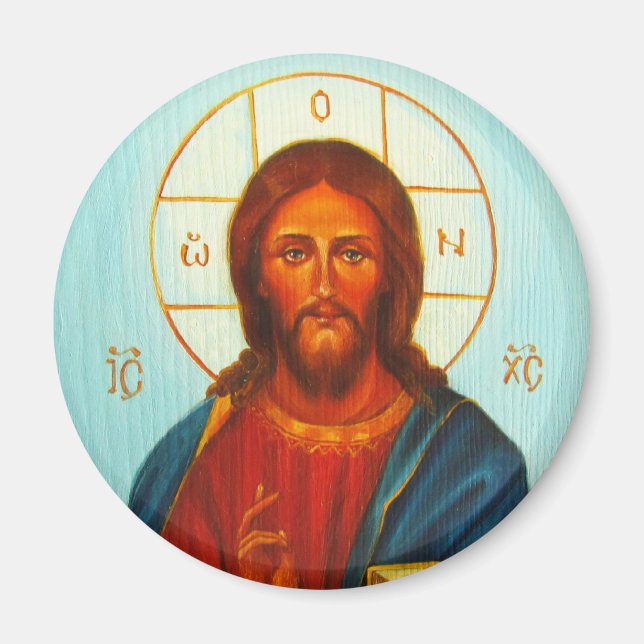 Christ Pantocrator Orthodox Icon Magnet (Vorne)