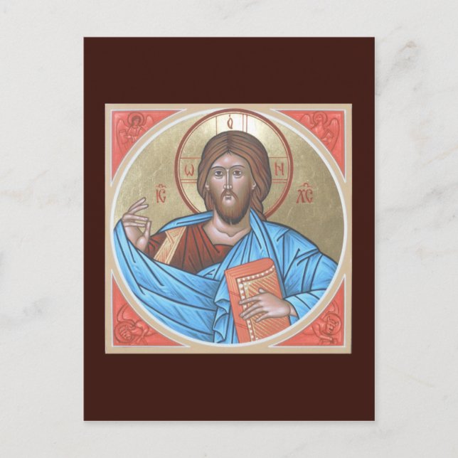 Christ Pantocrator Praetkarte Postkarte (Vorderseite)