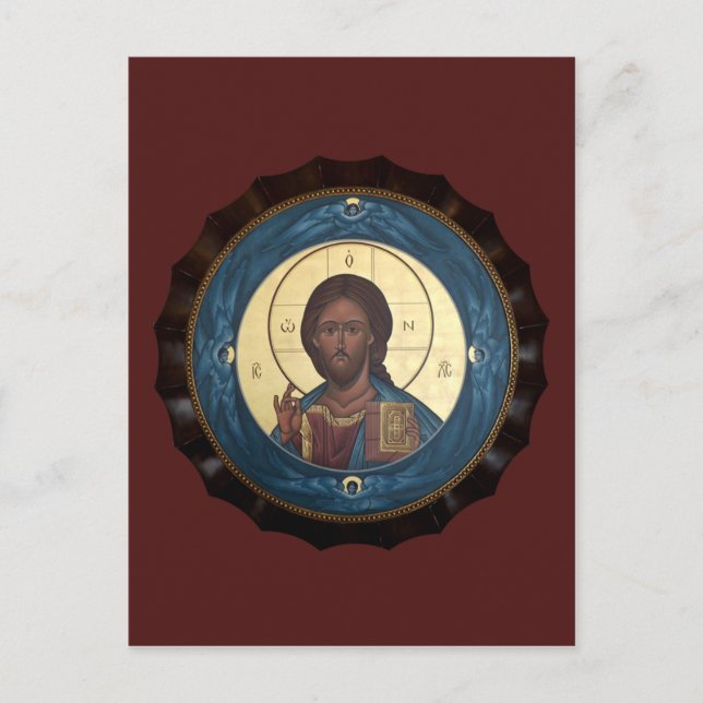Christ Pantocrator Praetkarte Postkarte (Vorderseite)
