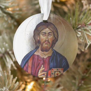 Christ Pantocrator und Heilige Maria Theotokos Ornament