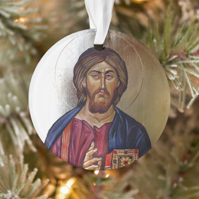 Christ Pantocrator und Heilige Maria Theotokos Ornament (Baum)