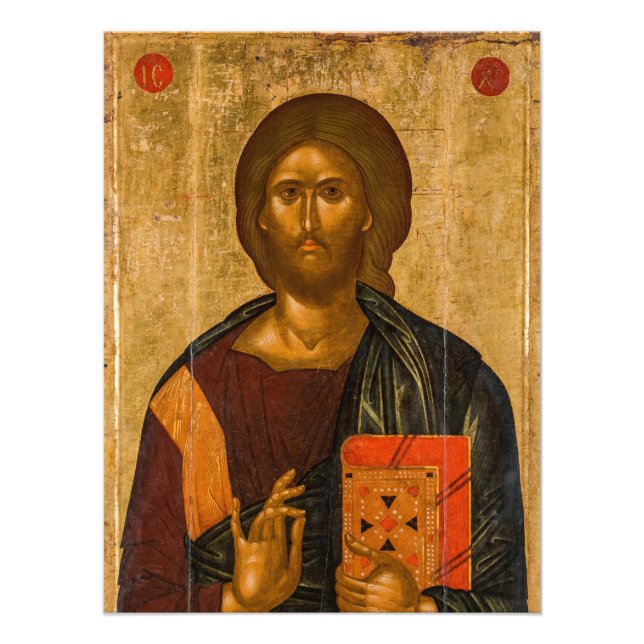 Christ Pantocrator vom byzantinischen Symbol Fotodruck (Vorne)