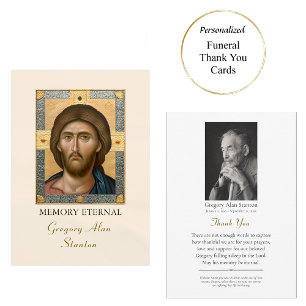 Christ Pantokrator Orthodoxe Foto-Gedenkkarte Dankeskarte