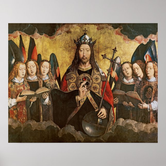 Christ Segen, zentrale Tafel aus einem Triptychon Poster (Vorne)
